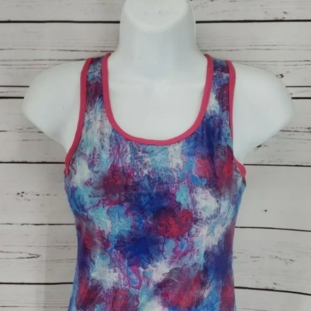Future Star Girls Tie‎ Dye Splatter Leotard Athetlic One Piece Purple Size Large